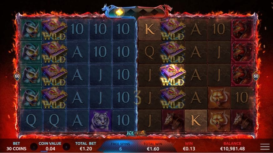 Ice and Fire slot screen 5