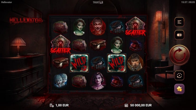 Hellevator slot screen 1
