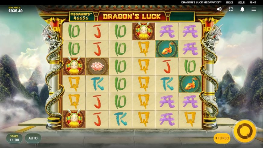 Dragon’s Luck Megaways slot screen 1