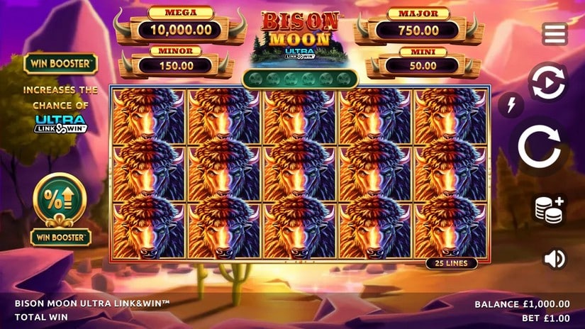 Bison Moon Ultra Link & Win slot screen 1