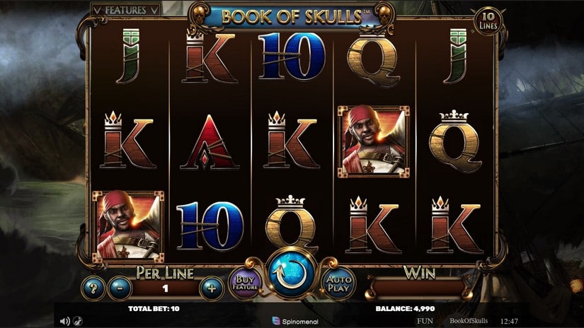 Book of Skulls slot screen 1