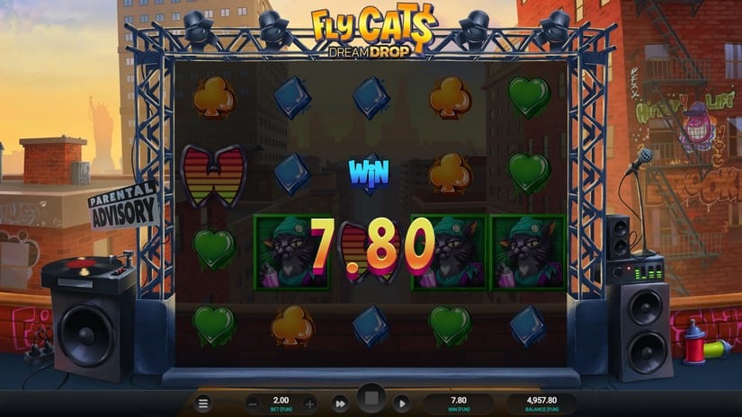 Fly Cats Dream Drop slot screen 2