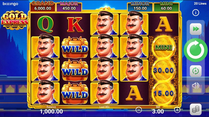 Gold Express Hold and Win slot screen 1