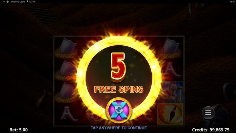 Dragon’s Cache slot screen 5
