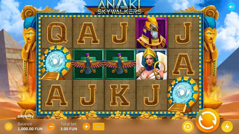 Anaki Skywalkers slot screen 1