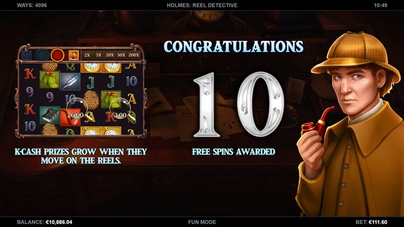 Holmes: Reel Detective slot screen 3