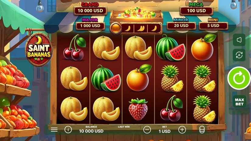 Saint Bananas slot screen 1
