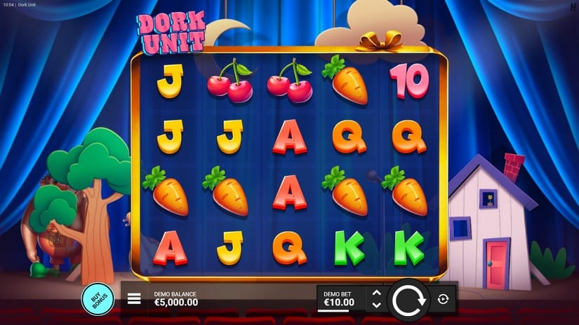 Dork Unit slot screen 1