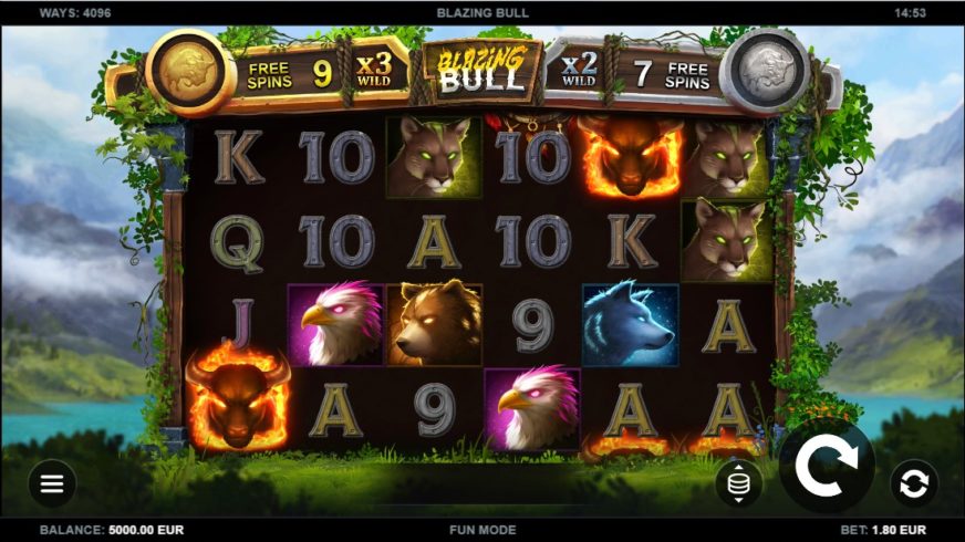 Blazing Bull slot screen 1