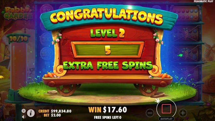 Rabbit Garden slot screen 7