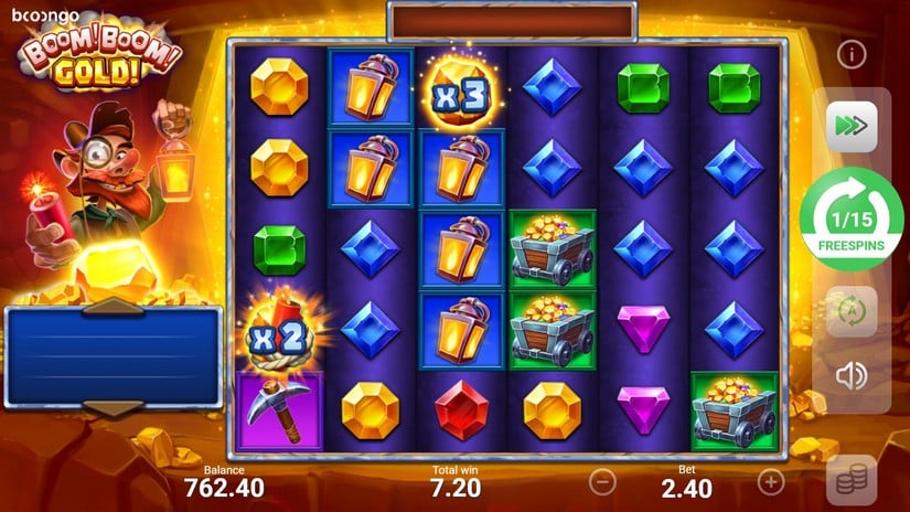 Boom! Boom! Gold! slot screen 4