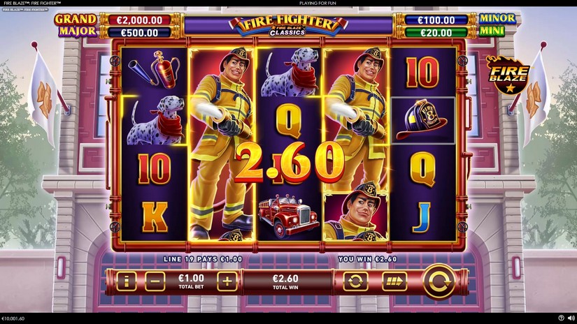 Fire Blaze Fire Fighter slot screen 2