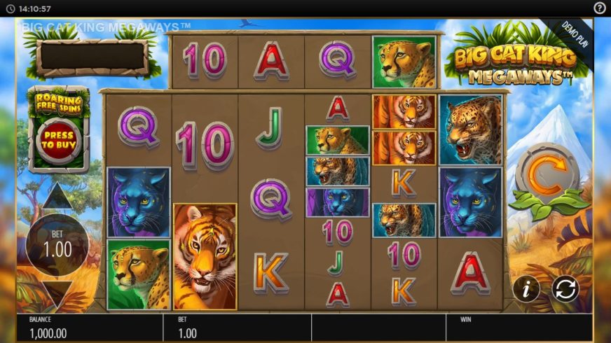 Big Cat King Megaways slot screen 1