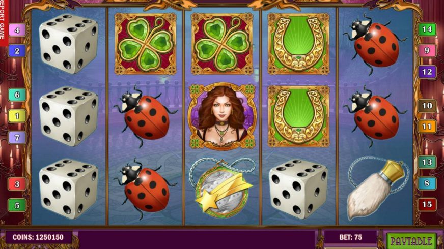 Lady of Fortune slot screen 1