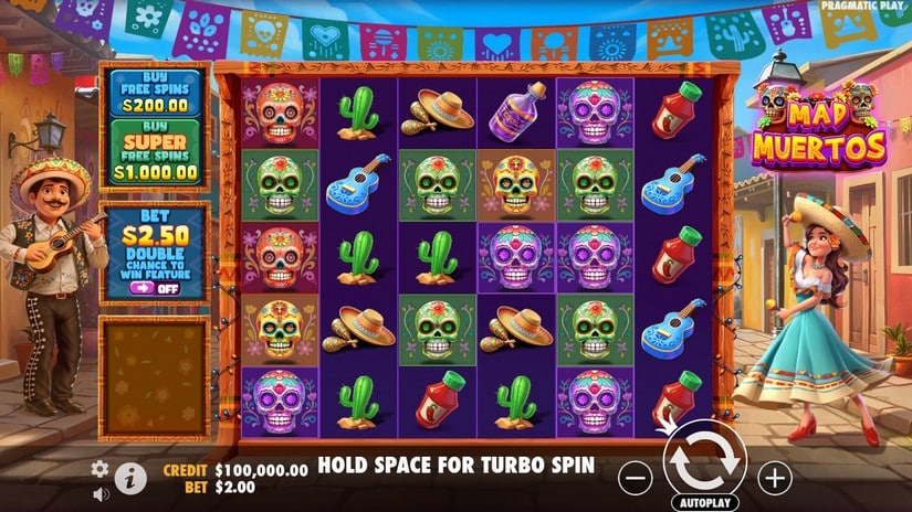 Mad Muertos slot screen 1