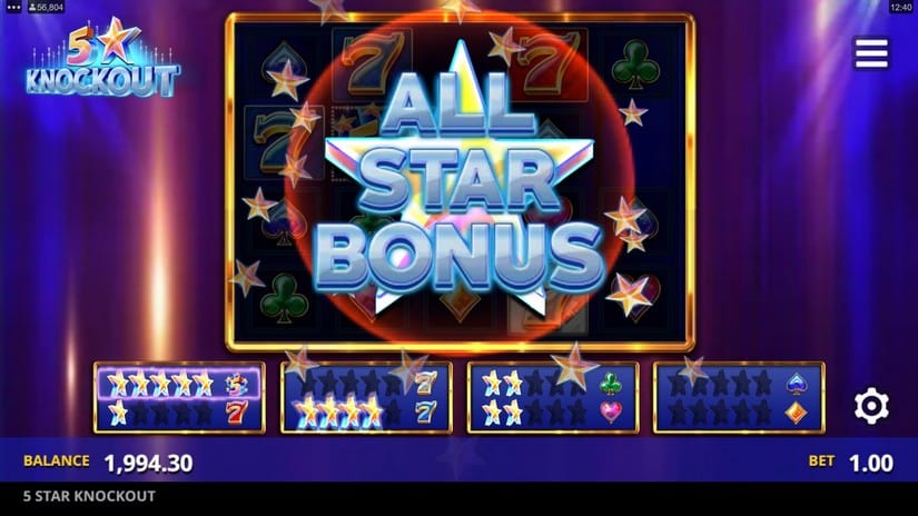 5 Star Knockout slot screen 3