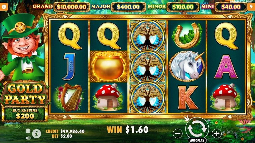Gold Party slot screen 2