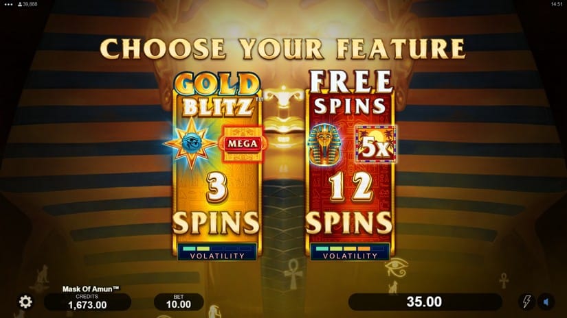 Mask of Amun slot screen 4