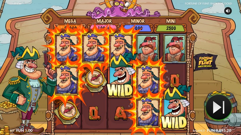 Fortune of Flint: Back for Gold slot screen 6