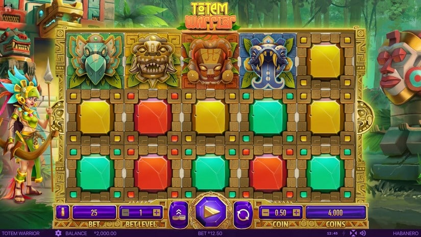 Totem Warrior slot screen 1