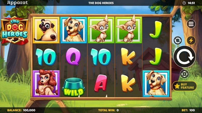 The Dog Heroes slot screen 1