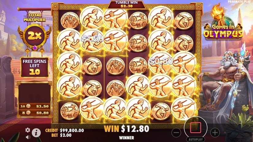 Games in Olympus slot screen 6