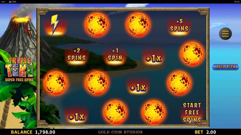 Triple Tiki Super Free Spins slot screen 4