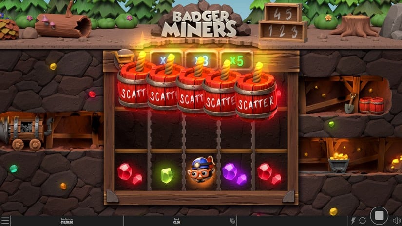 Badger Miners slot screen 2