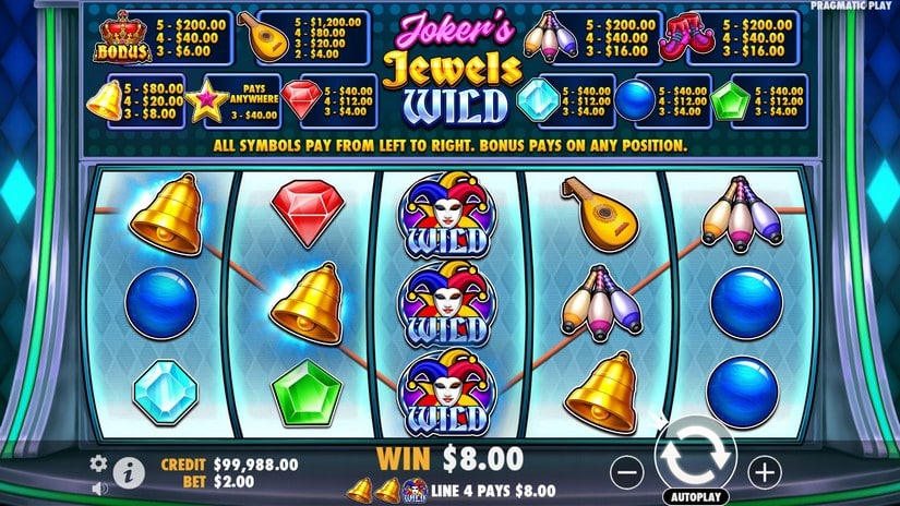 Joker’s Jewels Wild slot screen 4