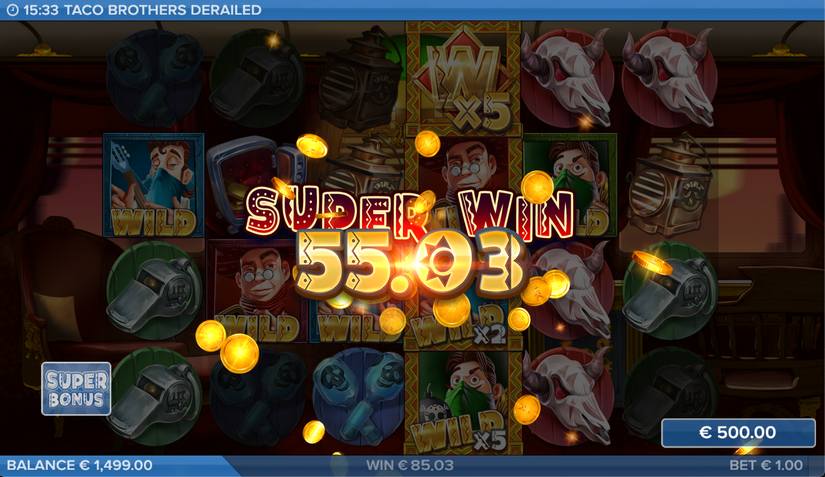 Taco Brothers Derailed slot screen 5