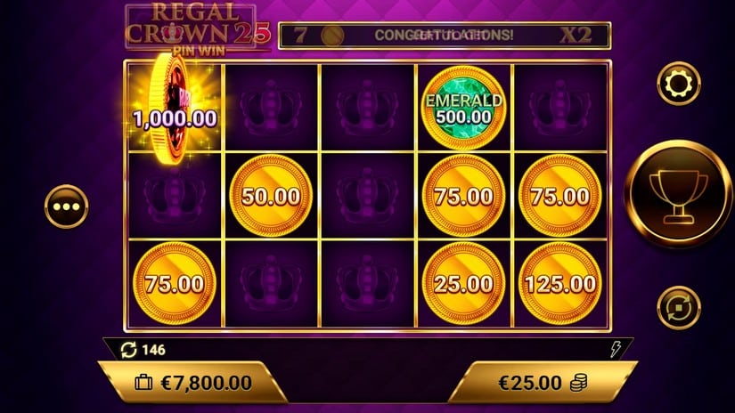 Regal Crown 25 slot screen 6