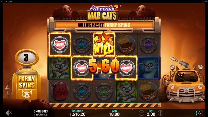 Cat Clans 2 Mad Cats slot screen 4