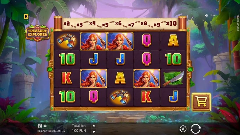 Treasure Explorer slot screen 1