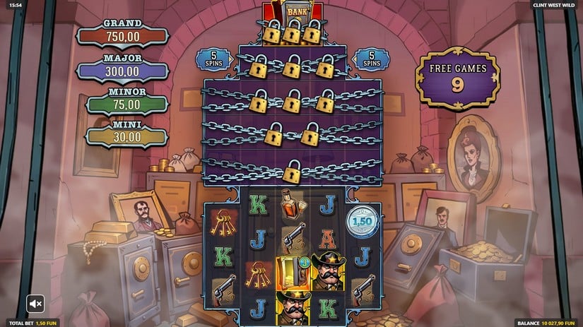 Clint WestWild slot screen 5