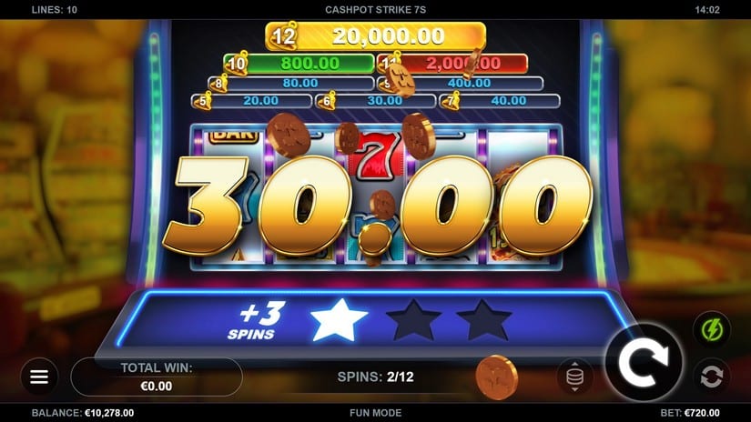 Cashpot Strike 7s slot screen 3