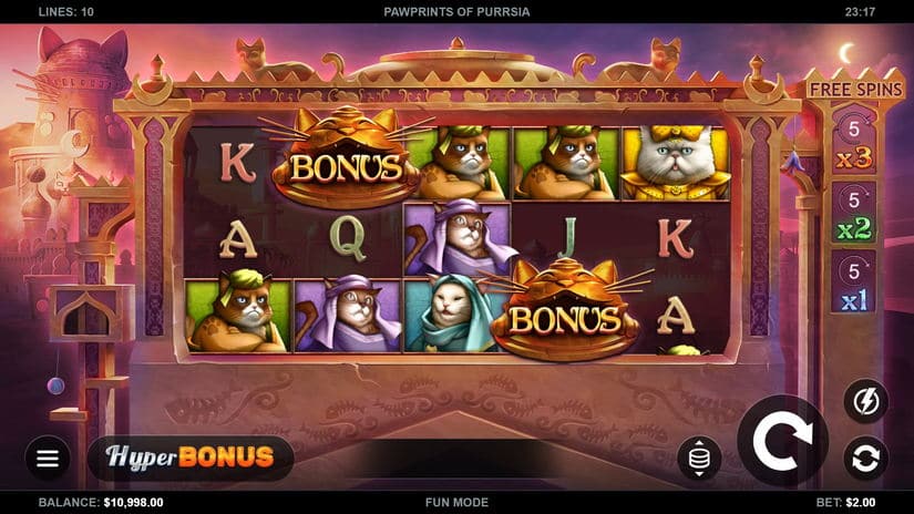 Pawprints of Purrsia slot screen 2