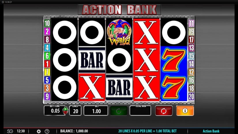Action Bank slot screen 1