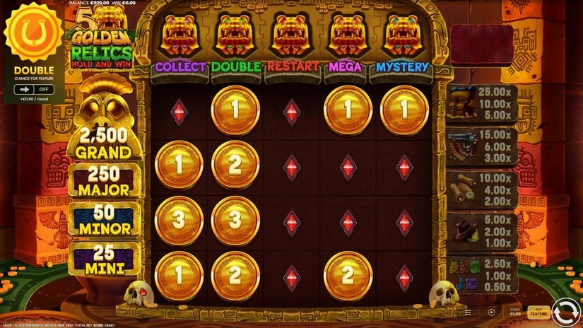 5 Golden Relics Hold & Win slot screen 4