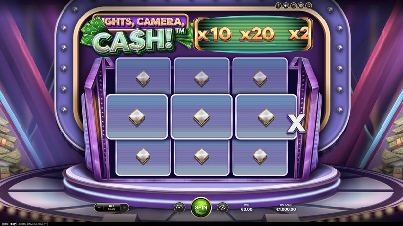 Lights, Camera, Cash! slot screen 1