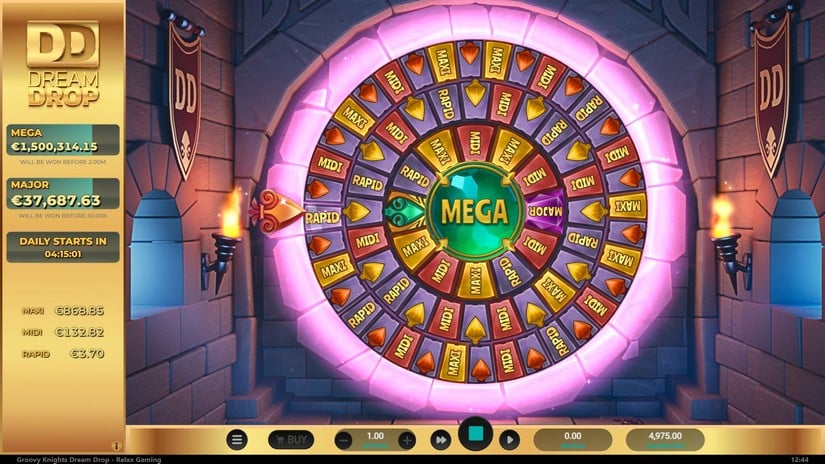 Groovy Knights Dream Drop slot screen 2