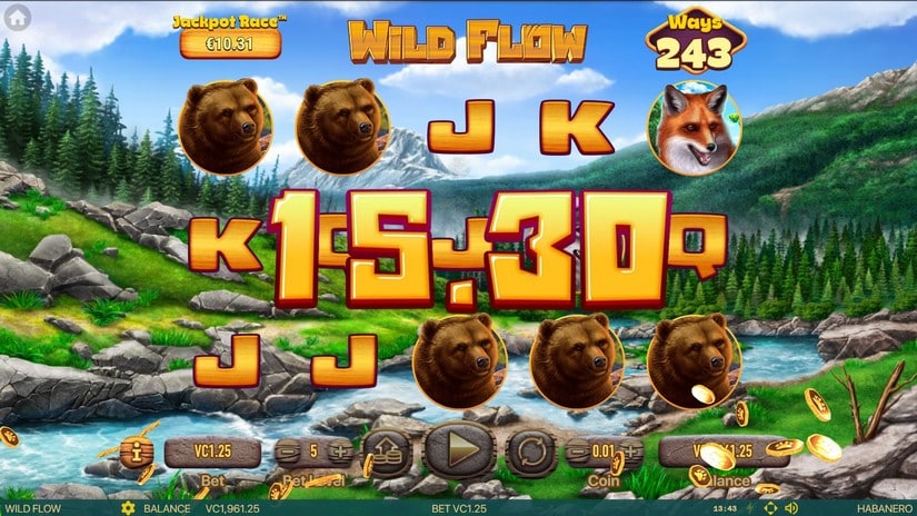 Wild Flow slot screen 3