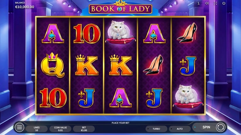 Book of Lady slot screen 1