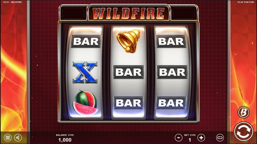 Wildfire slot screen 1