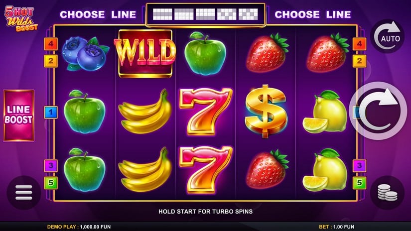 5 Hot Wilds Boost slot screen 1