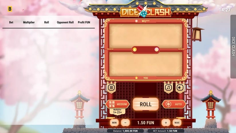 Dice Clash slot screen 1