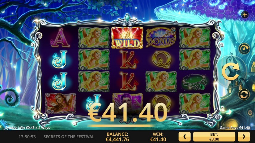 Secrets of the Festival slot screen 4