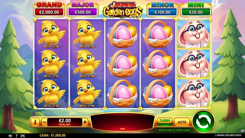 J Mania Golden Eggs slot screen 1