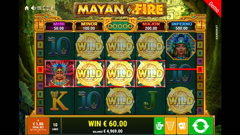 Mayan Fire slot screen 4