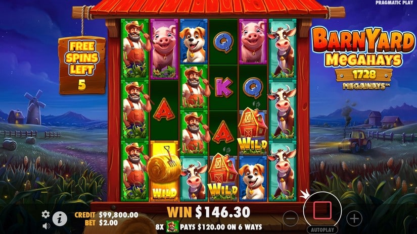 Barnyard Megahays Megaways slot screen 6