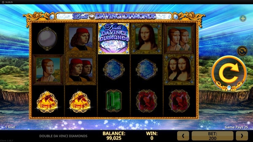 Double Da Vinci Diamonds slot screen 3